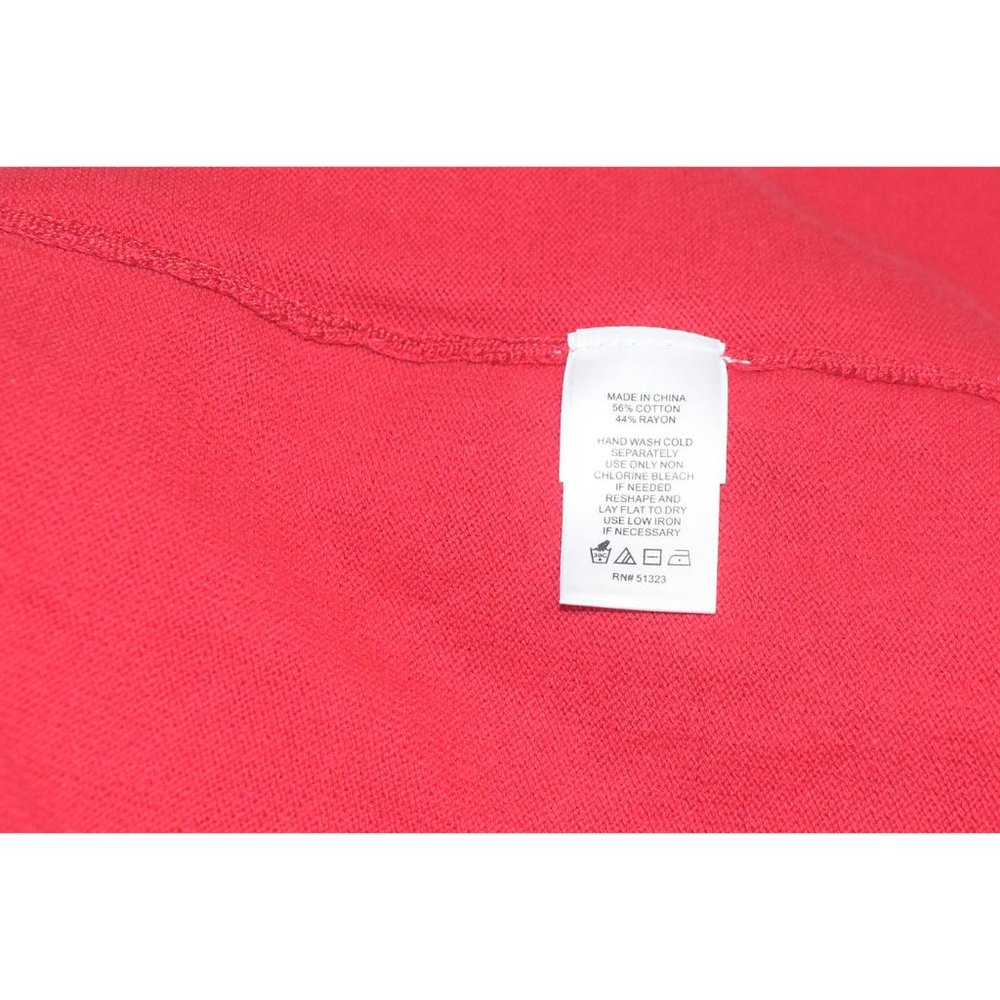 CeCe by Cynthia Steffe Bow Sleeve Crewneck Pullover Sweater in Red - Size XS - Picture 12 of 15